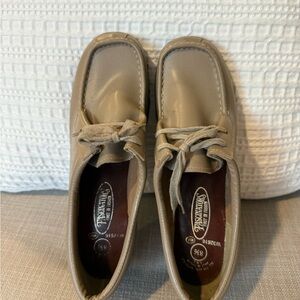 Vintage man made Leather Fascinators First in Fashion Tan Loafer Shoe